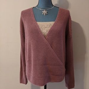 Moon and Madison Overlap Sweater